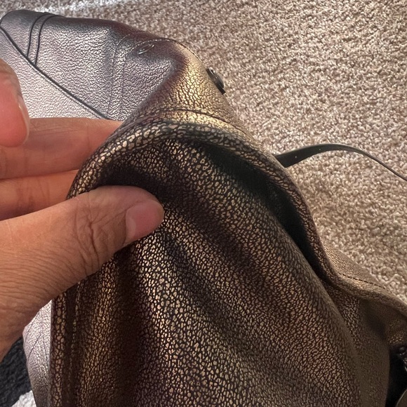 Coach Metallic Leather Rhyder Large Satchel - Picture 3 of 14